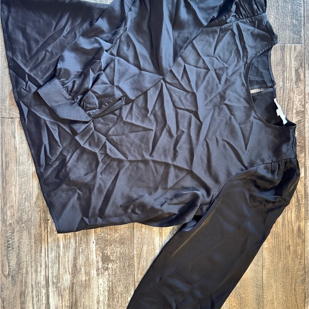 LOFT Black Top with Subtle Detail